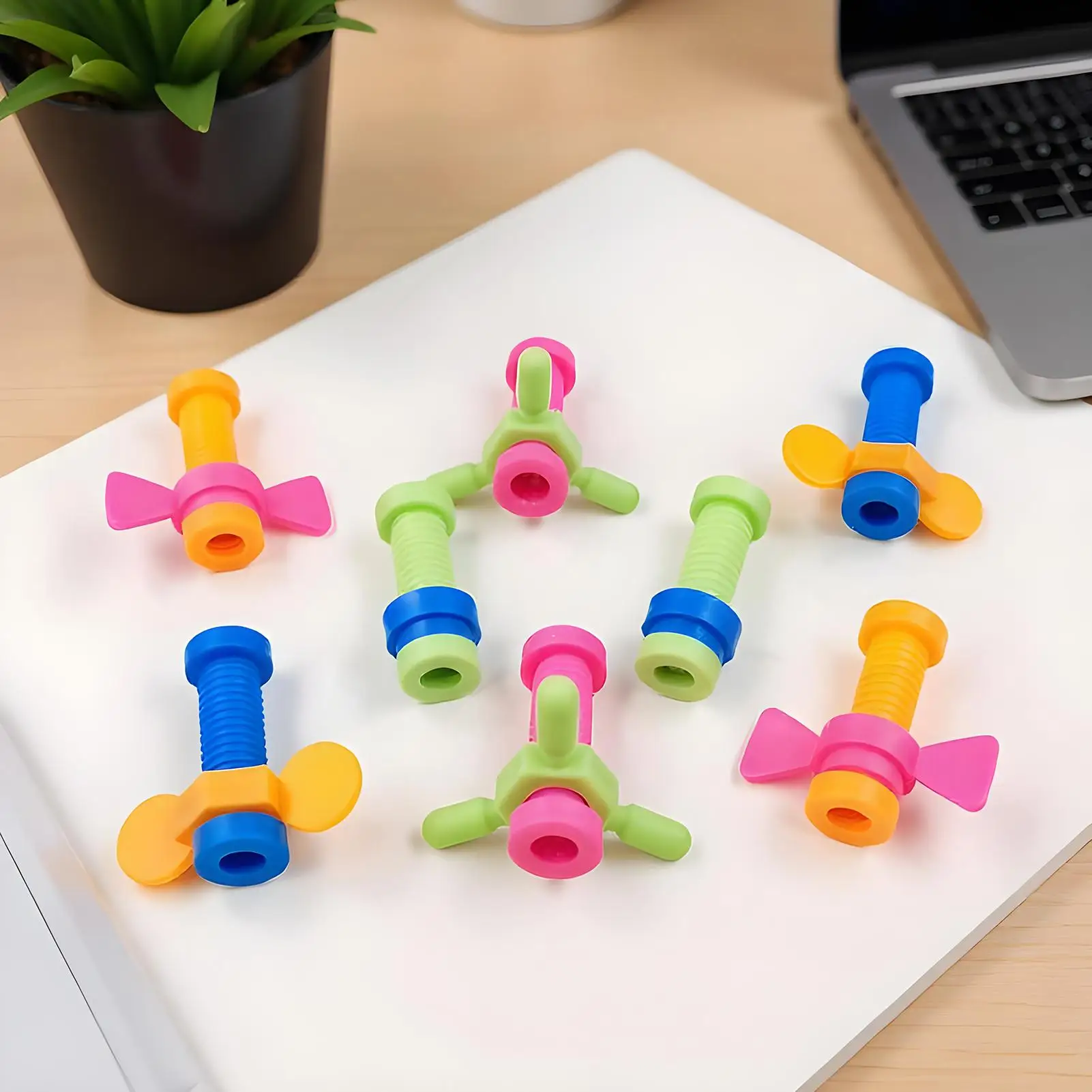 Fidget lápiz Toppers pequeño colorido Fidget Pen Top juguete para adultos ligero relajante herramienta de humor para hombres niños jóvenes niñas adolescentes