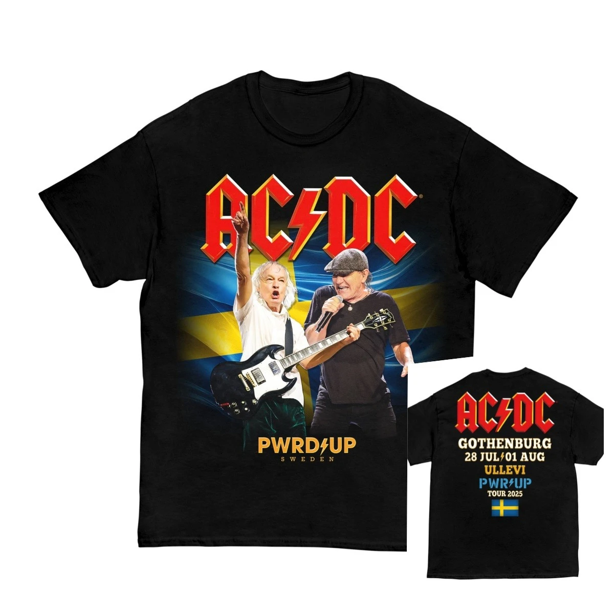 

2026 AC and DC Band Graphic Print Suitable for All Seasons, Men's and Women's T-shirts, Short Sleeves, Loose Casual, Luxurious