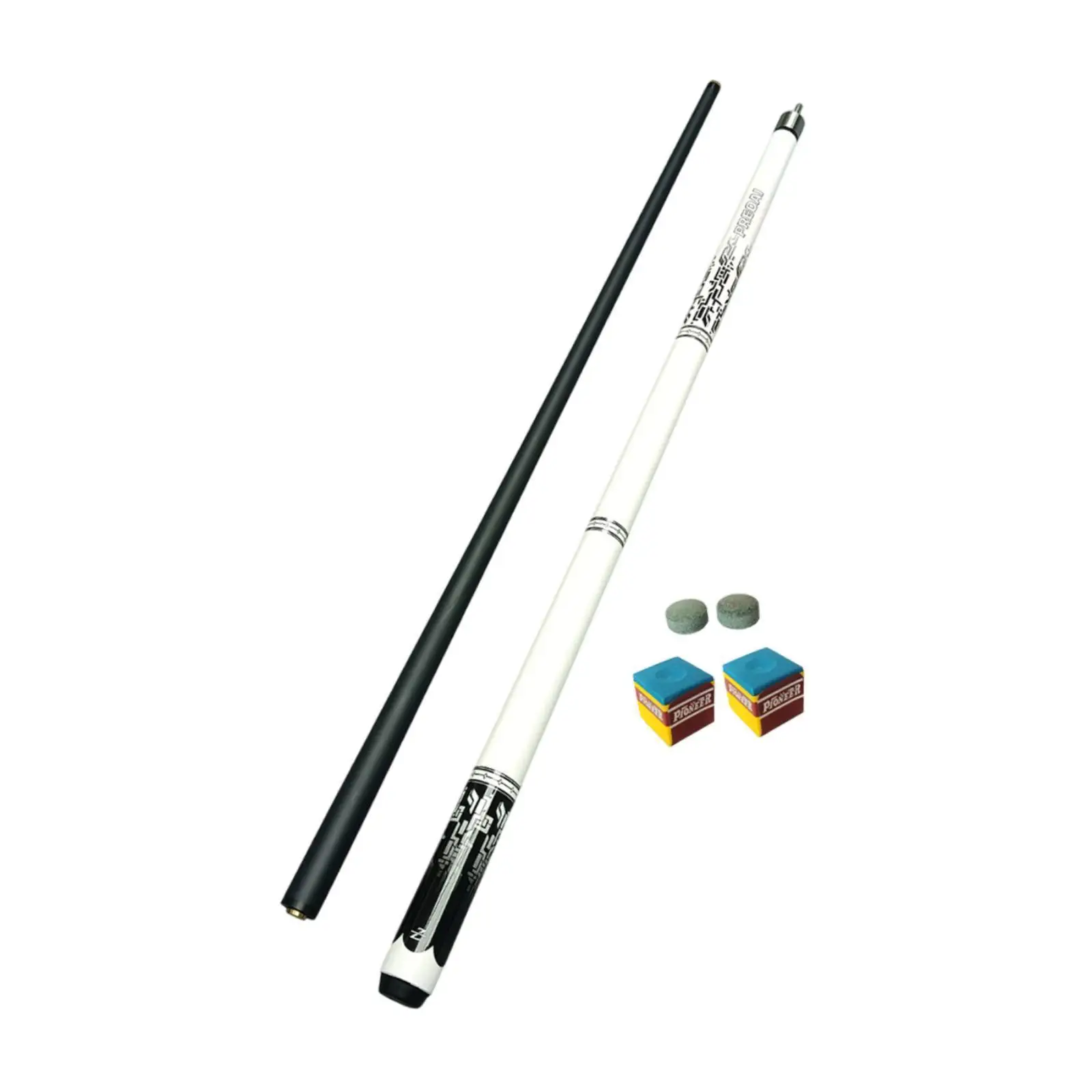 1/2 عصا السنوكر من ألياف الكربون مع طرفين لحمام السباحة 0.95 سم مع طباشير #1