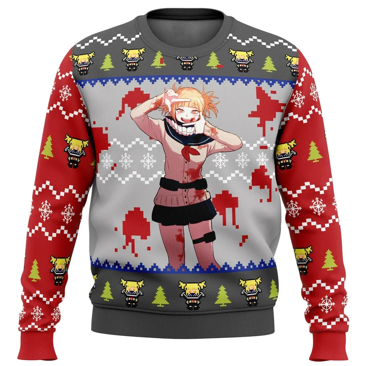 

My Hero Academia Boku No Holiday Ugly Christmas Sweater Gift Santa Claus Pullover Men 3D Sweatshirt And Top Autumn And Winter