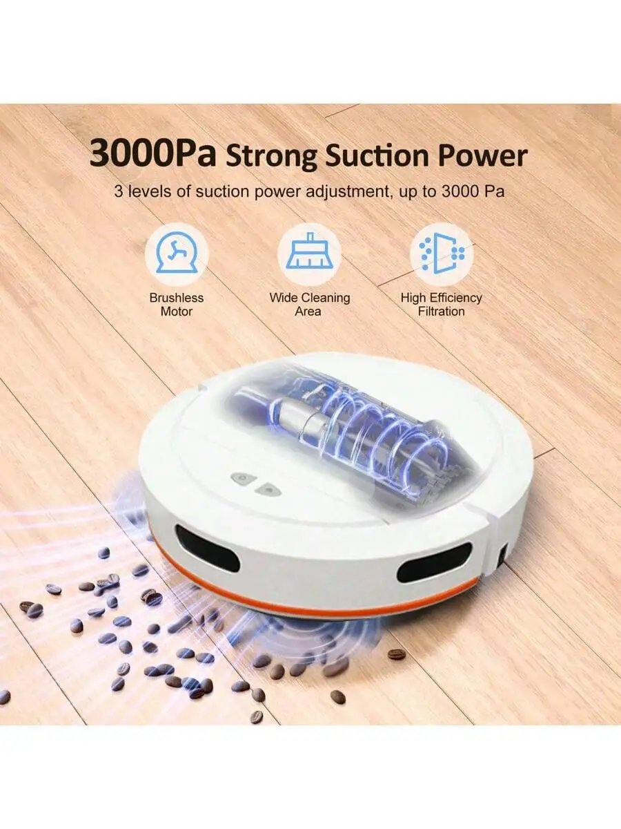 Smart, Wireless, And Efficient Multifunctional Vacuum Cleaner Robot With Powerful Cleaning Capabilities, Designed For Long-Lasti