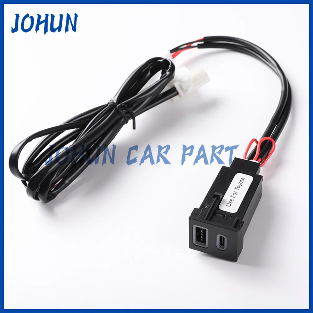 

Для Toyota Wildlander RAV4: Двойные USB-порты PD и QC3.0, разъем прикуривателя 12В (правое отверстие), быстрое зарядное устройство, автозапчасть