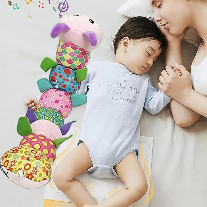 

Soft Caterpillar Rattle Teething Activity Toy Preschool Learning Toys Rattle Toys Cartoon Montessori Plush For Newborn Babies