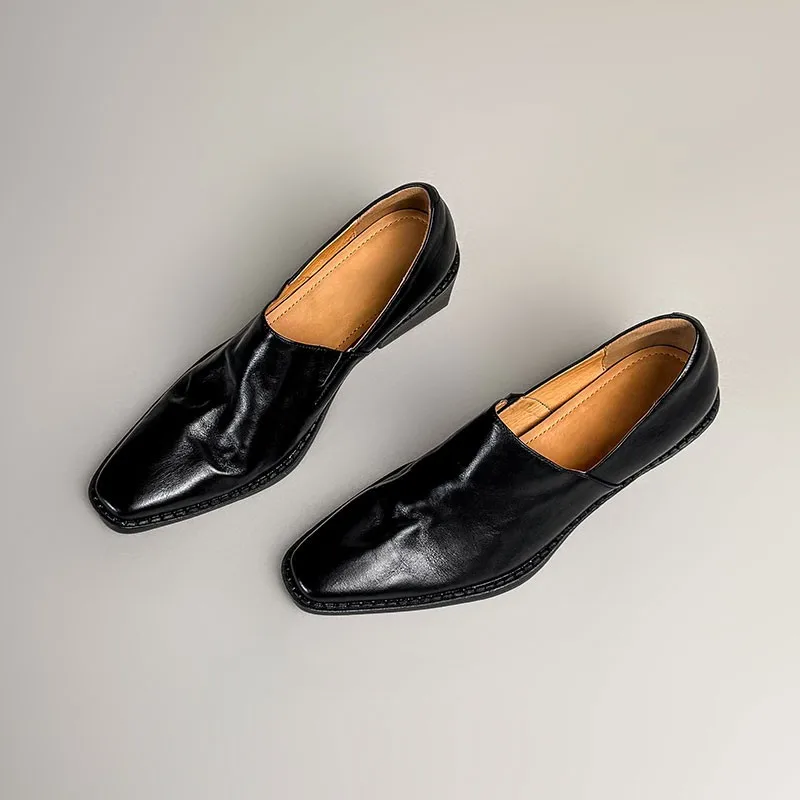 

Classic Womens Shoes Retro Luxury Genuine Leather Loafers for Woman Fashion Britain Casual Shoes Designer Shoes Zapatos De Mujer