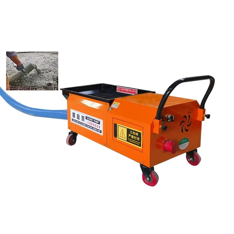 Low Price Automotive Mobile diesel Electric Small Portable Mini Concrete Machinery Concrete Pump Machine with Rubber Pipe Hose