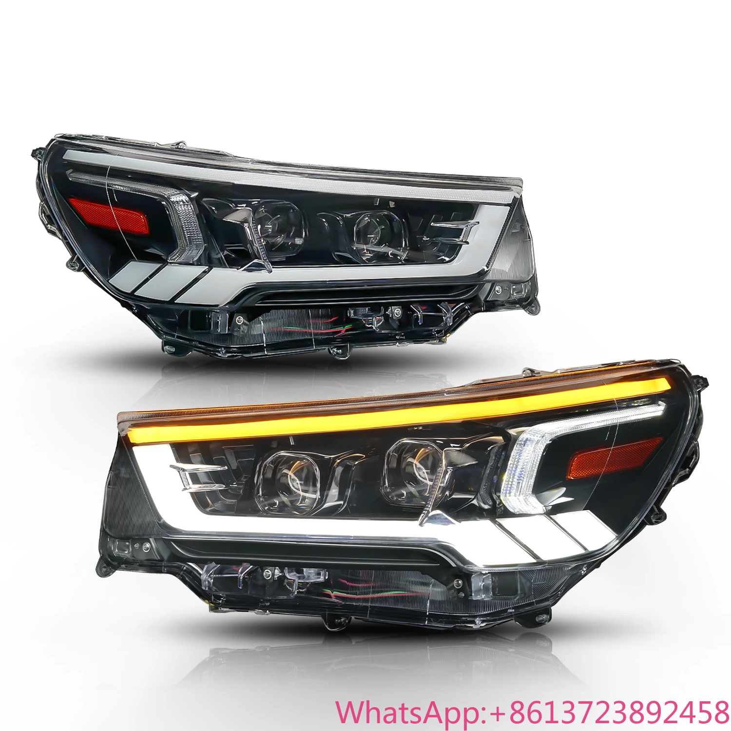 

For Archaic Wholesales 2021 Head Lamp Compatible for Toyota Hilux REVO Low Configuration Hilux ROCCO High Configuration Headl
