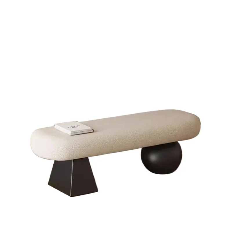 Ottoman with Storage for Home/Entryway‌ Nordic Solid Wood Entryway Bench‌ - Multi-Functional Living Room Stool, Designer Bedside