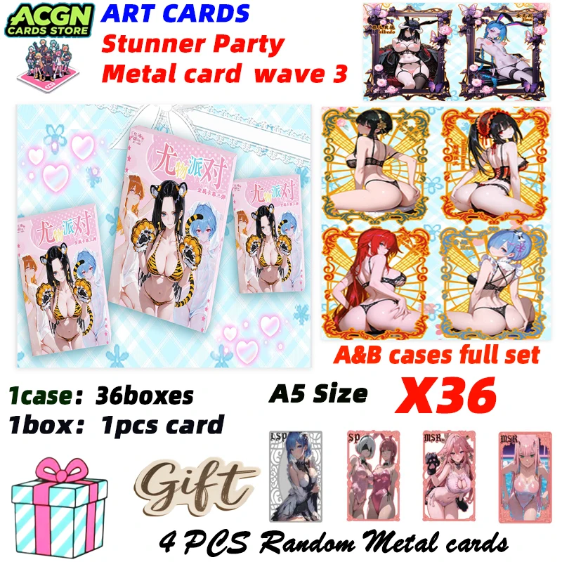 

Newest Goddess Story A5 Metal Card Stunner Party Wave 3 Hobby CCG Card Trade Card Goddess Board Game Doujin Toys Board Gifts