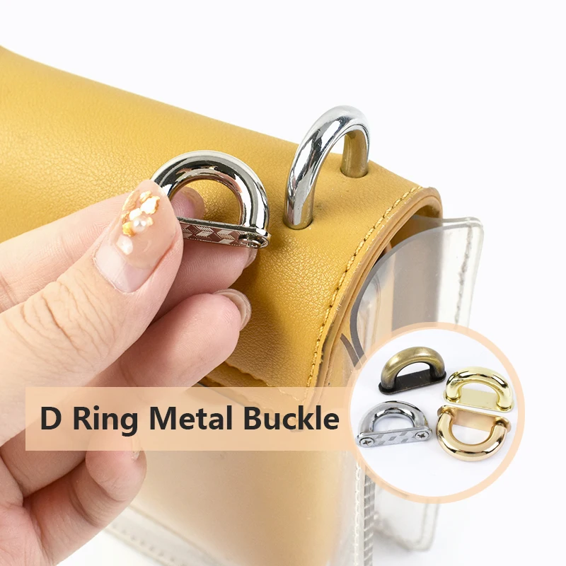 

10/20/30/40/50Pcs 13x16mm D Ring Metal Buckles Bag Hanger Side Carabiner Clips Arch Bridge Hook Chain Belt Loop Making Supplies