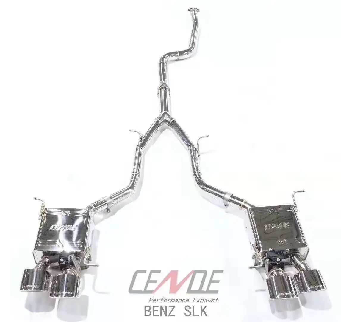 Racing Car cutout electric cutout tips exhaust system for benz SLK200 R172