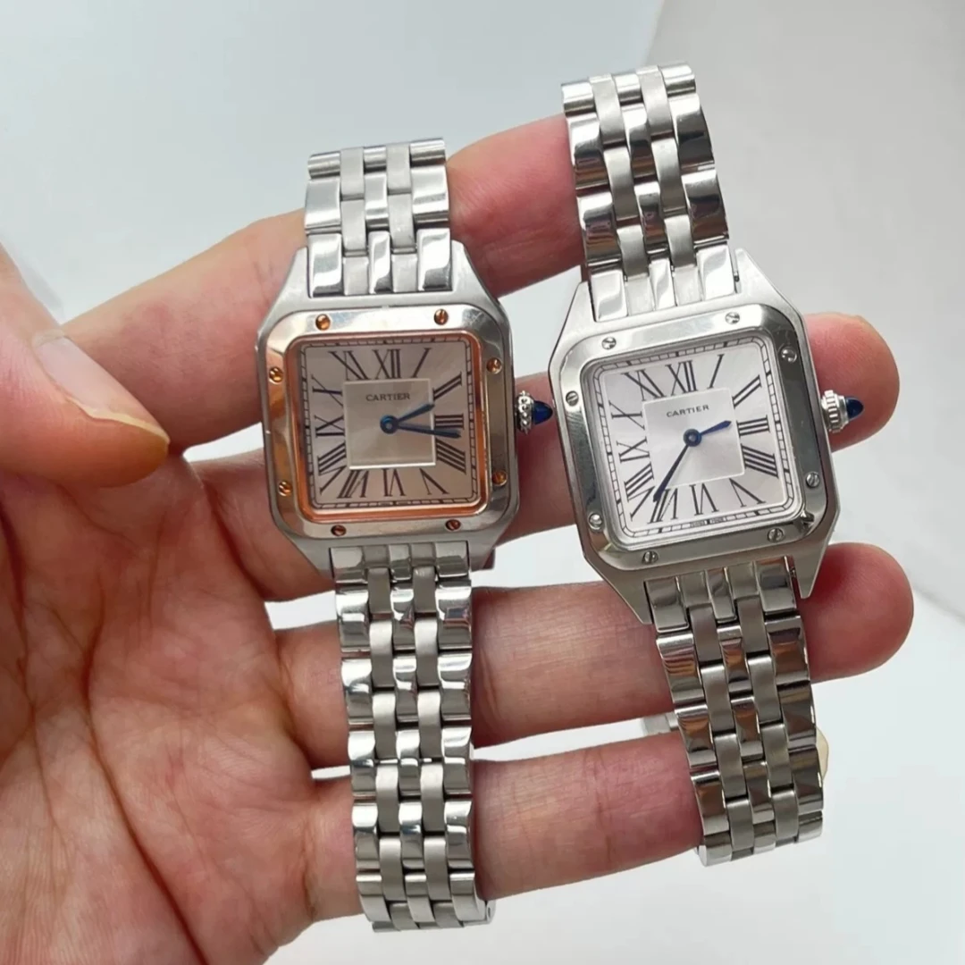 

Fit For Cartier Santos Dumont Original Quality Solid 316 Stainless Steel Watch Bracelet 15.5mm/17.5mm Replacement Watch Band