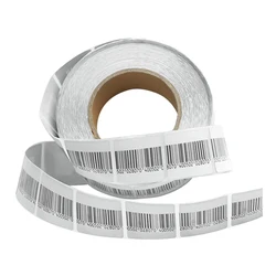 Anti-Theft Security Labels, Falso Barcode Checkpoint, Compatível-Eficaz Etiquetas Brancas, 1000 Papel, RF, 8.2Mhz, 1.5X1.5 Polegada