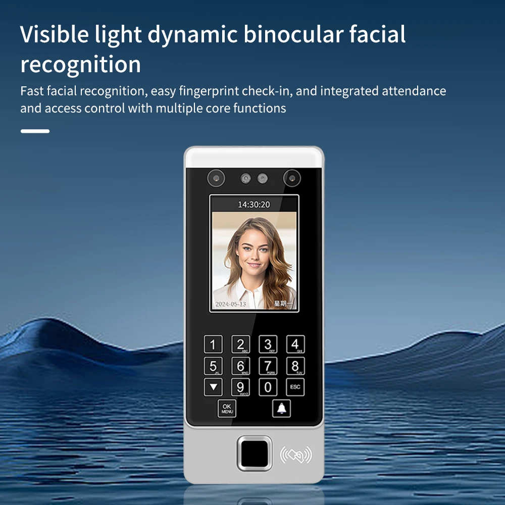 Dynamic Face Attendance Terminal Fingerprint Facial Recognition RFID Access Control Time Attendance Machine Door Locks Control