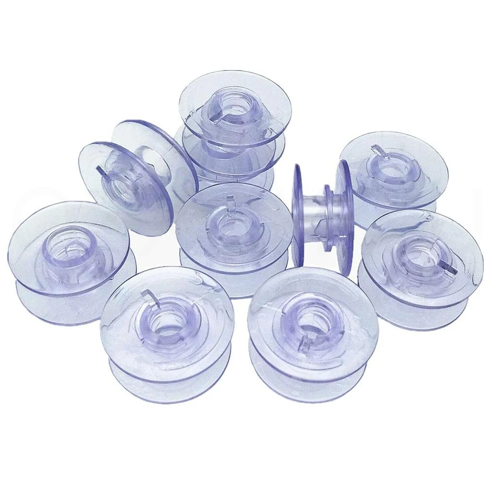 

10 Pcs Clear Plastic Bobbins #820793096 For Brother Janome Singer Sewing Machines Spools Parts Accessories