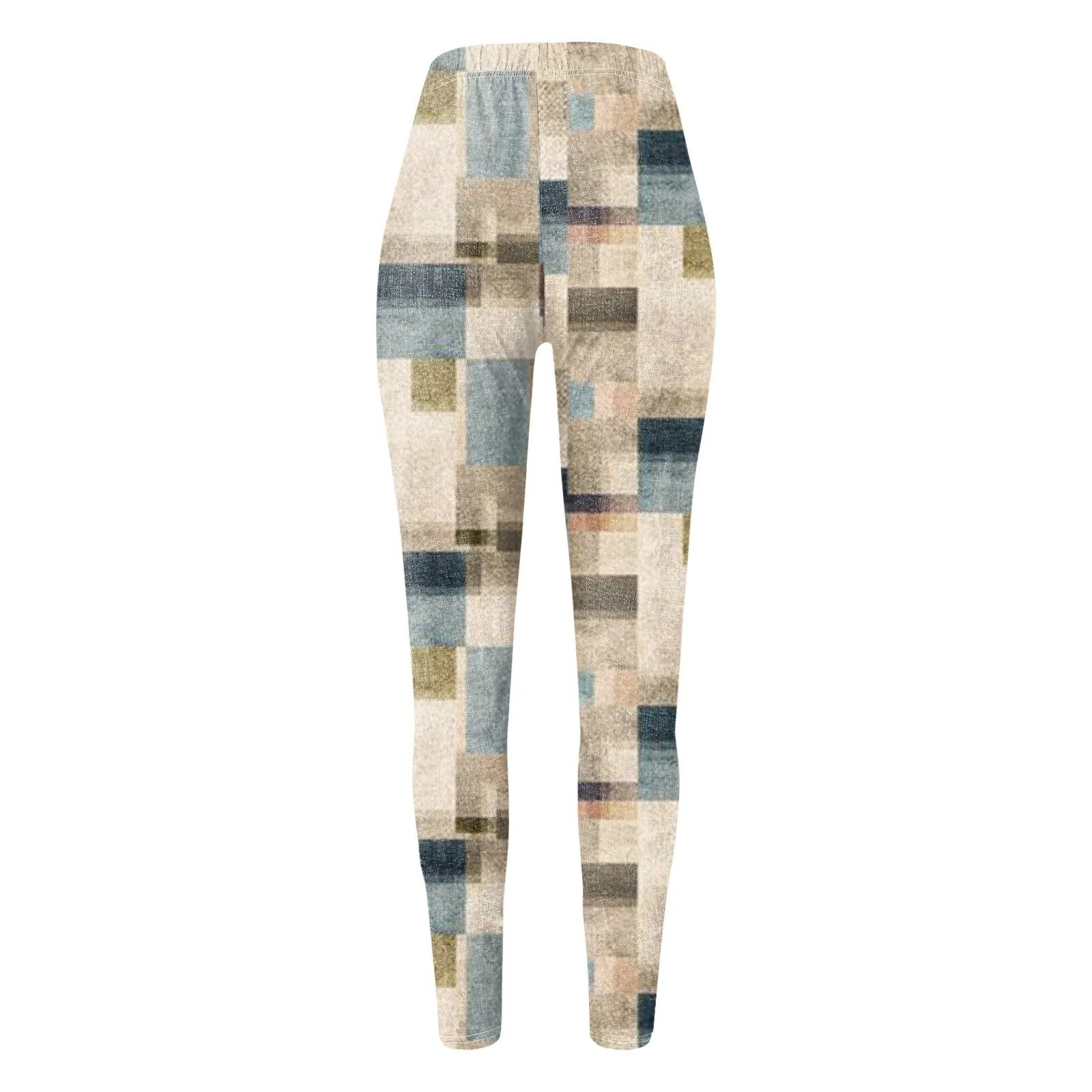 Leggings Met Retro Print Dames Lente En Herfst Casual Aztec Bootbroek Met Geometrische Print, Skinny Jeggings Westerse Etnische Broekjes