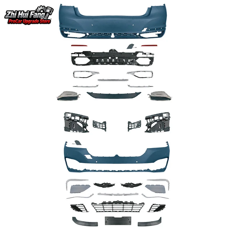 

Подходит для BMW 7-й серии G11 G12, поздняя модель, передний задний бампер, хвостовой диффузор, большой комплект объемного звучания