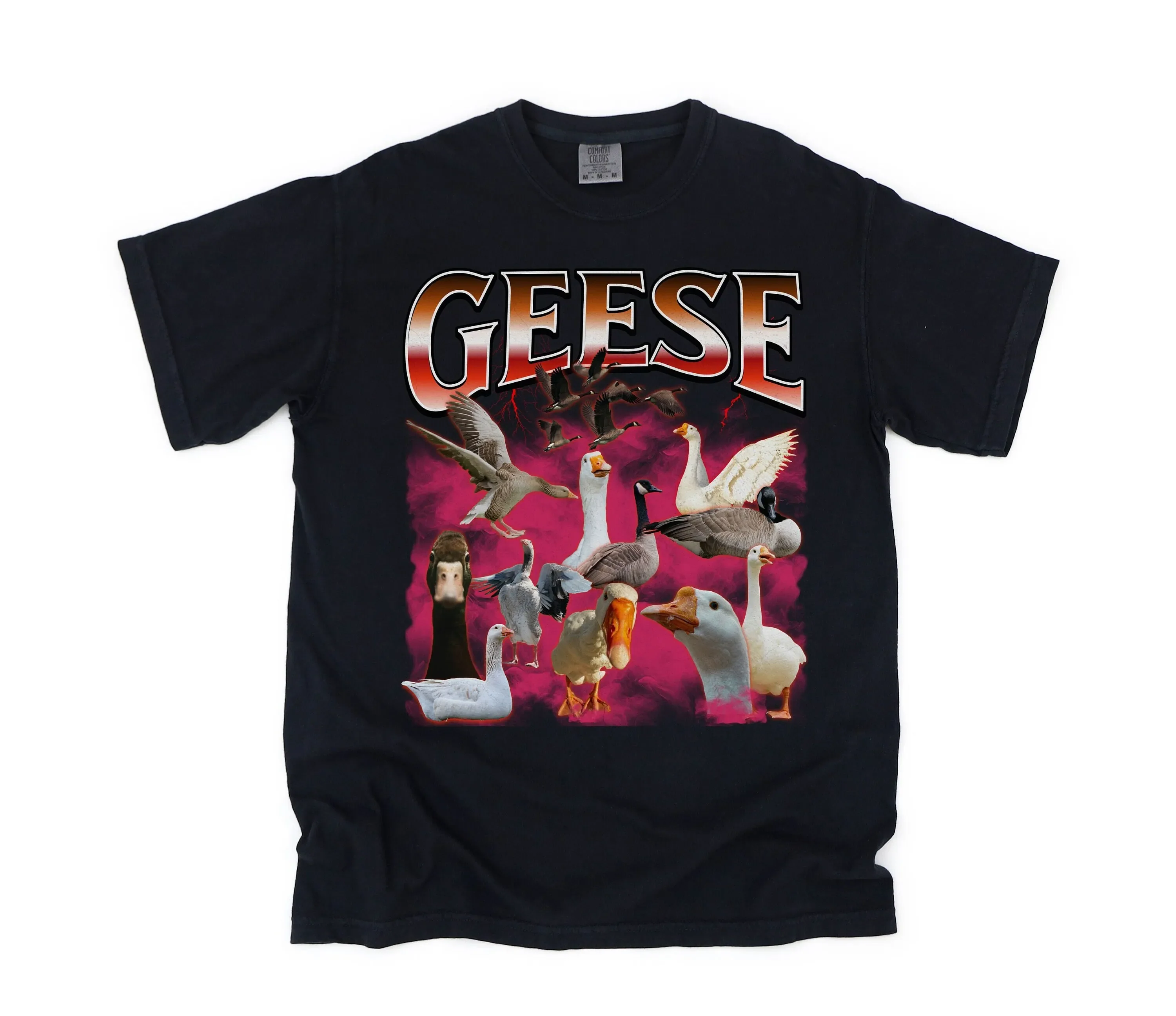 Geese T Shirt Goose Silly Funny Animal Rap Bootleg Vintage Meme Bird Lover