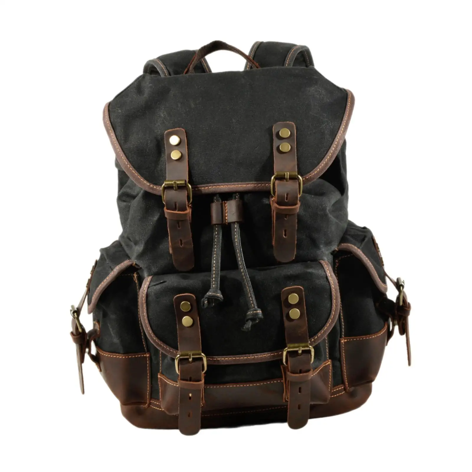 

Canvas Backpack Outdoor Hiking Adult Practical Travel Rucksack Knapsack for Camping Backpacking Fishing Mountaineering Climbing