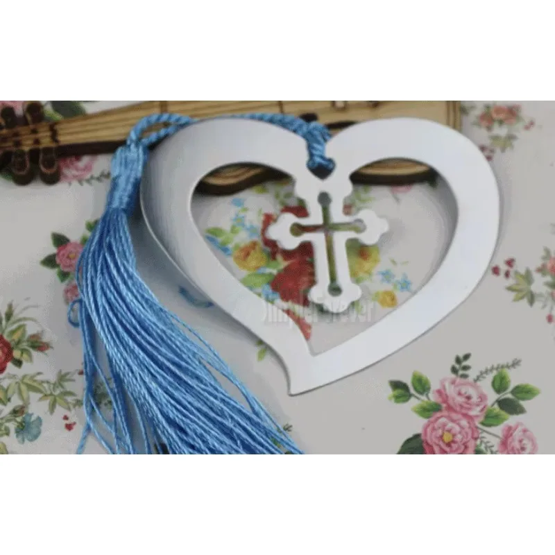 European and American Creative Heart-Shaped Hollow Cross Bookmark Wedding Favor Wedding Gift Lover Supplies