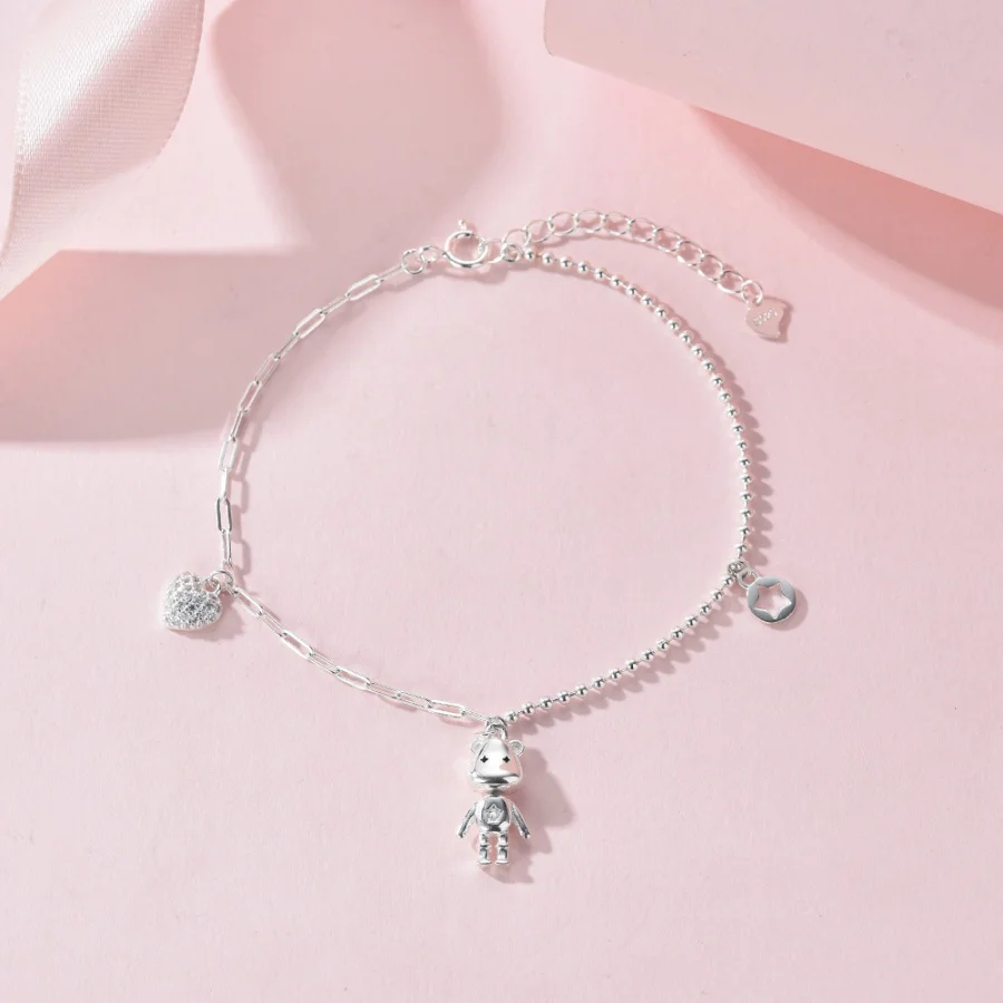 

Женский классический браслет из серебра 925 пробы в европейском и американском стиле, роскошный универсальный модный браслет