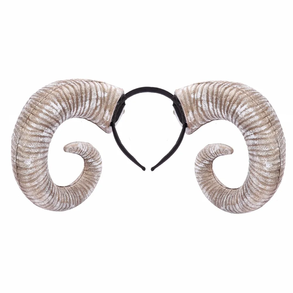 Handmade Sheep Horn Headband Hairband Accessory Demon Evil Gothic Lolita Cosplay Halloween Headwear Prop Anime Sheep Horn image 4