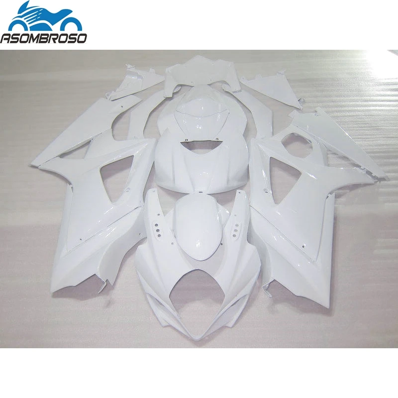 New arrival bodywork Fairing kit for SUZUKI K7 GSXR 1000 2007 2008 pure white plastic racing gsxr1000 fairings FM30