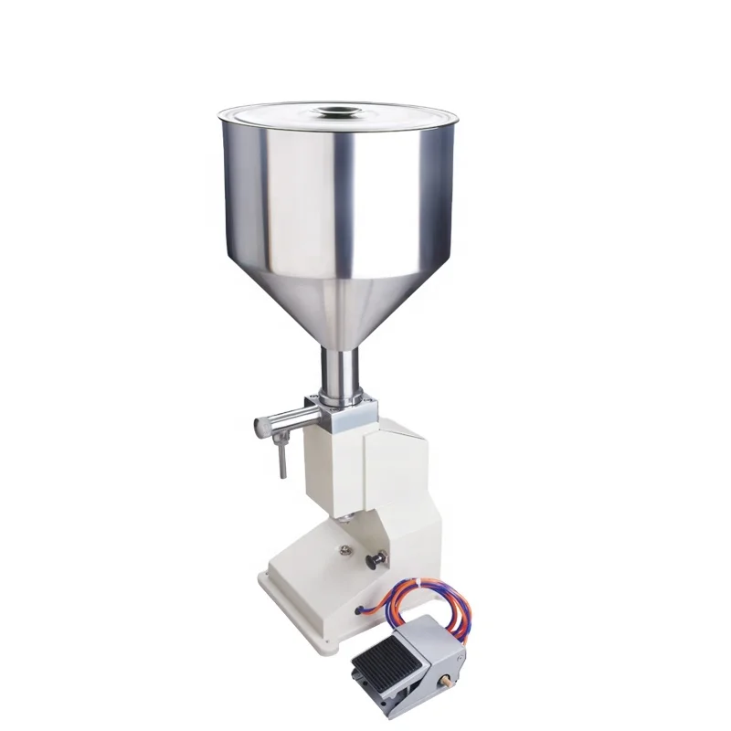 Desktop makeup cream liquid foundation paste filling machine with pedal switch