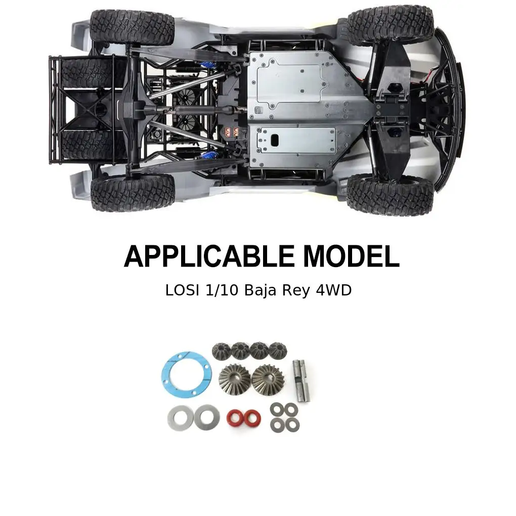 Rcgosfollow ingranaggio in lega di alluminio RC Upgrade Part Rc Gear per 1/10 LOSI Baja Rey 4WD RC Car Part RC accessori per auto