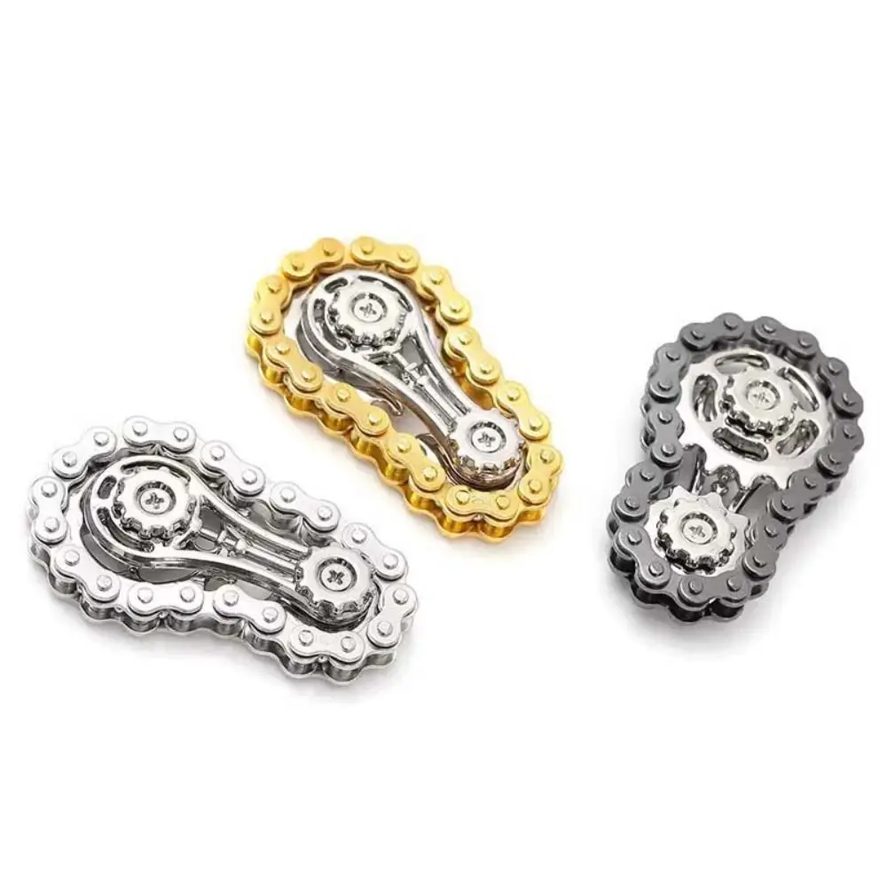 EDC Spinner Sprocket Fidget Spinner Rantai Sepeda Logam Antistress Rantai Penghilang Kecemasan Fidget Spinner Mainan Fidget Tahan Lama Penghilang Stres
