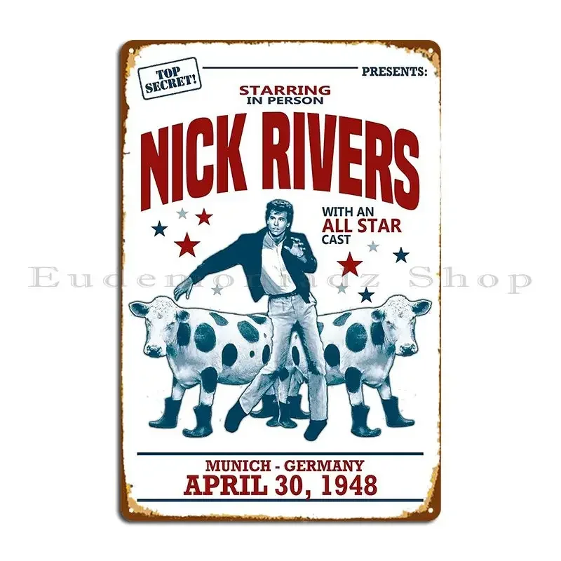 Nick Rivers Munich 1948 Metal Plaque Designing Garage Plaques Wall Decor Cinema Cinema Tin Sign Poster