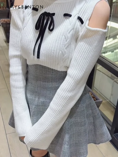 تنورة يابانية جديدة لعام 2025 بخصر عالٍ متعددة الاستخدامات تنورة نسائية بسيطة ضيقة على شكل حرف a تنورة أنيقة بمزاج للسيدات تنانير تويد