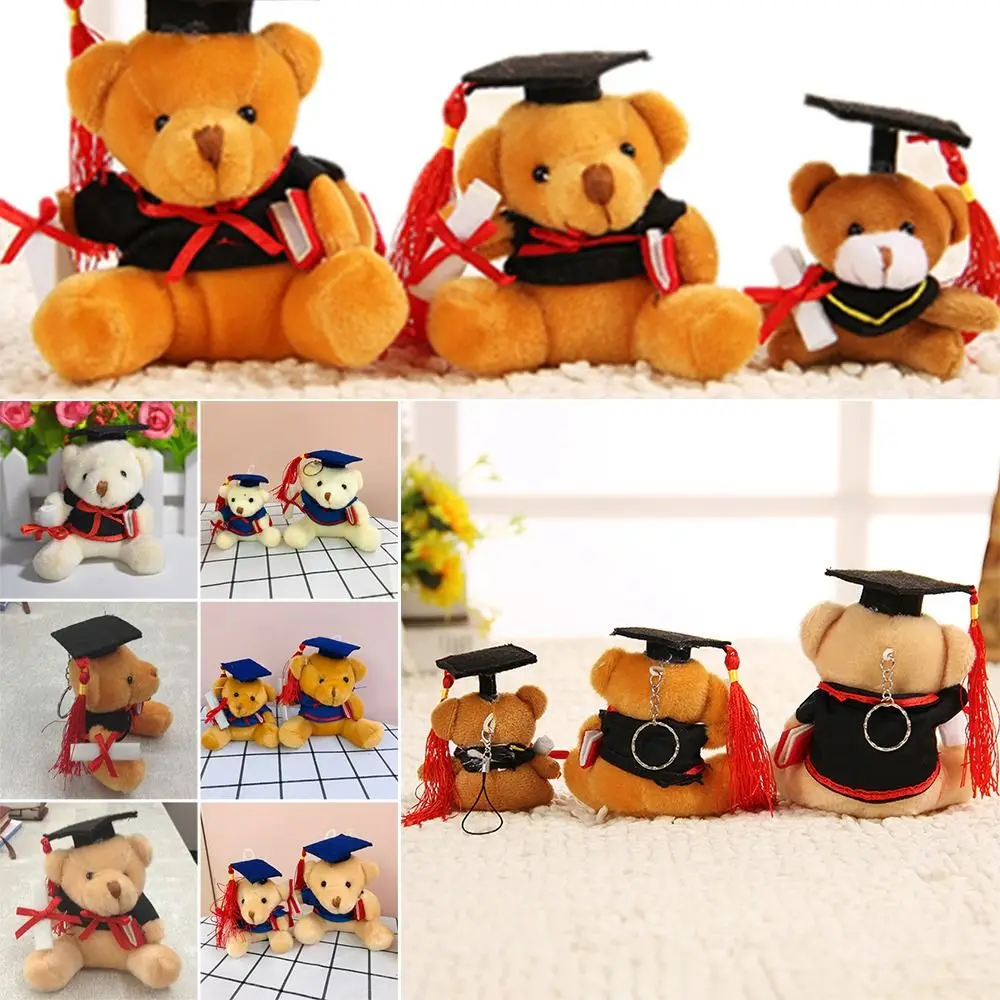 

Cartoon Plush Doll Keychain Dr. Bear Cute Bear Graduation Bear Fur Pompom Bear Gifts Birthday Gift Mobile Phone