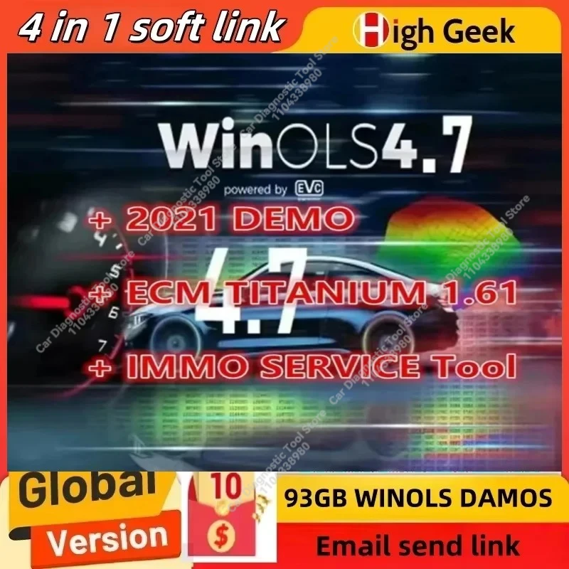 Winols 4.7 fully activado + 93GB Damos Windows 7 10 11 No es ضروري Vmware multilingüe + ECM TITANIUM 1.61 + Herrami #1