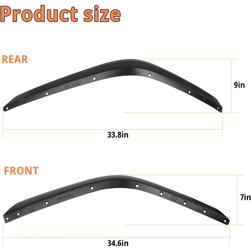 Clearance Fender Set For 2020 2024 Jeep Gladiator Mojave Rubicon Front Rear Wheel Liner 4PCS Off Road ABS No Drill Protection