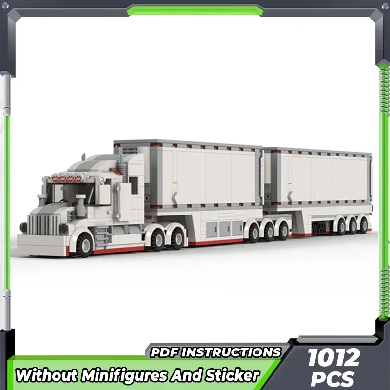 

Moc Building Bricks Military Truck Model Refrigerated B-Double Technology Modular Blocks Gifts Christmas Toys DIY Sets Assembly