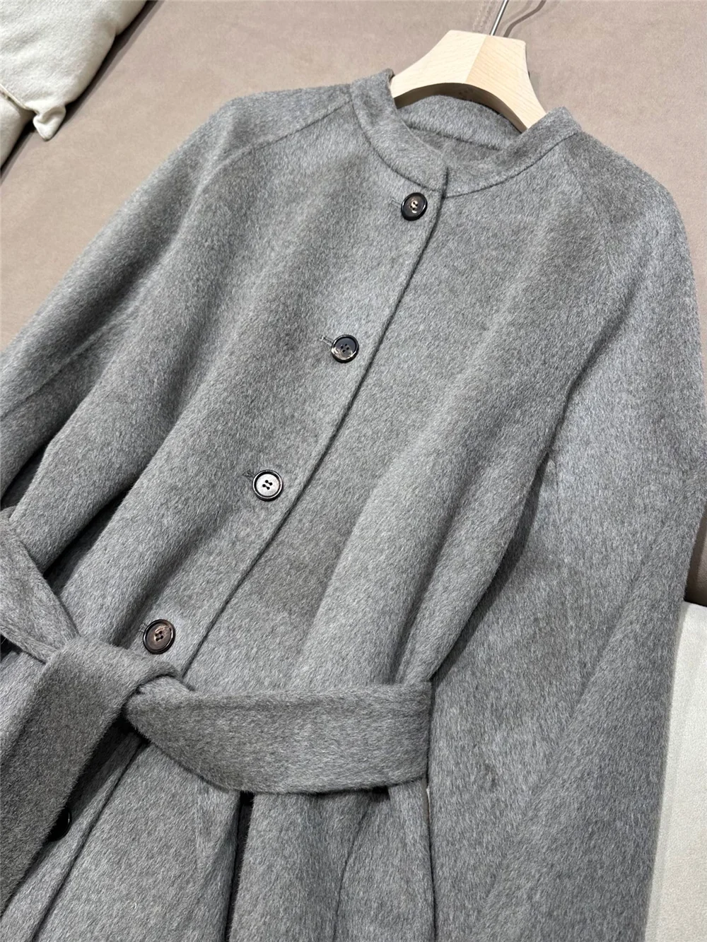 Women's Wool-Cashmere Blend  T - Wool Blend Coat ulasan dan harga