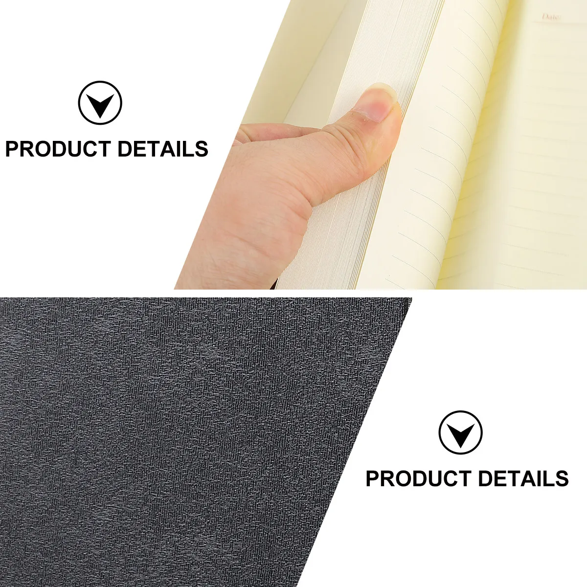 1Pcs Business Notebook PU Cover Simple Style Efficiency Agenda Schedule Notepad Diary Stationery for Office School Travel