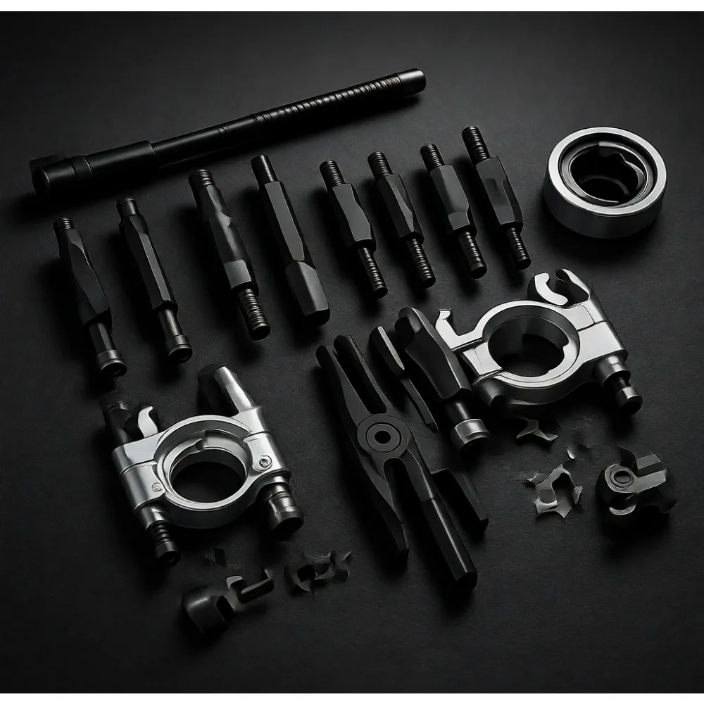 

Набор из 12 съемников для подшипников высокой прочности, грузоподъемность 5 тонн, 2 и 3 дюйма