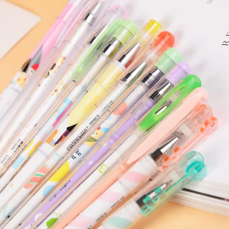 

50 шт., маленькая свежая милая мультяшная нейтральная ручка, креативная водяная ручка, черная ручка для подписи, студенческие подарки, гелевые ручки