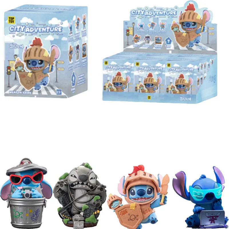 

TOPTOY Disney Stitch слепая коробка городские приключения серии дурацкие стежки слепая коробка коллекционные детские игрушки Guess Mystery Box подарки