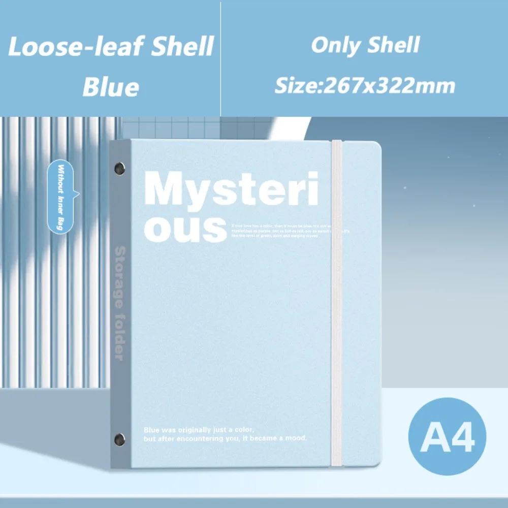 

New Loose Leaf A4 File Folder Detachable Transparent Data Booklet Students Stationery Office Storage Booklet Gift