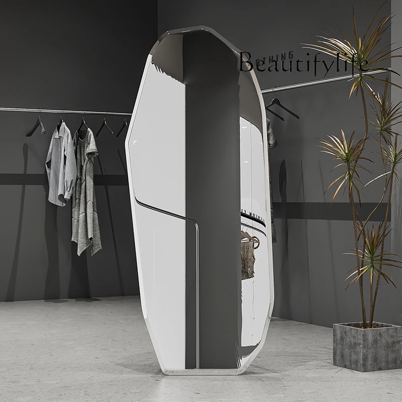 

X Standing Full Body Mirror Standing Dressing Aesthetic Modern Abnormity Mirror Irregular Minimalist Big Espelhos Home Decoratio