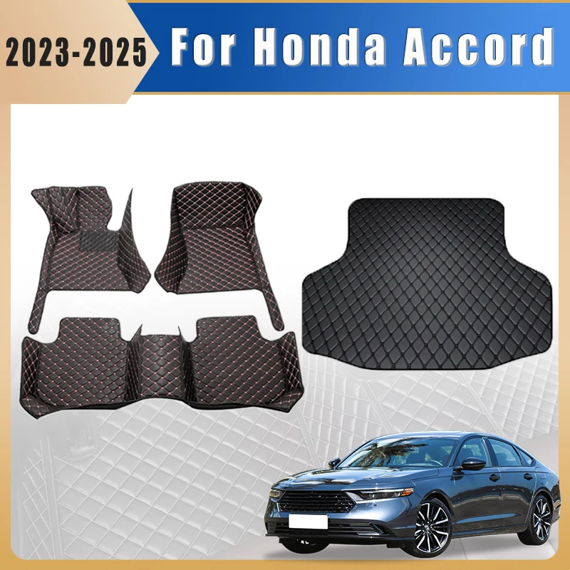 

Car Floor Mats Trunk Carpets For Honda Accord 2023 2024 2025 Foot Pads Auto Accessories Interior Pedal Products Covers Parts