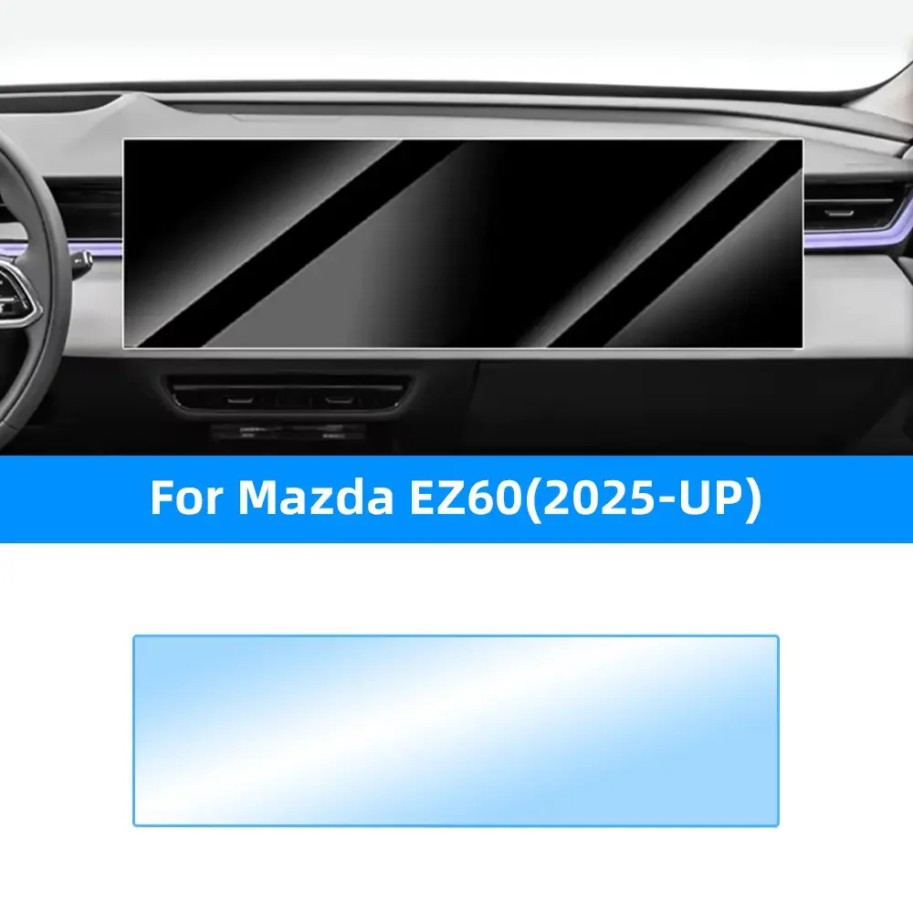 Auto-Schutzfolie aus gehärtetem Glas für Mazda EZ-60 CX-6e 2025-2026 Navigationsbildschirm-Schutzfolie Display Innenraum Auto-Zubehör – Detail 2
