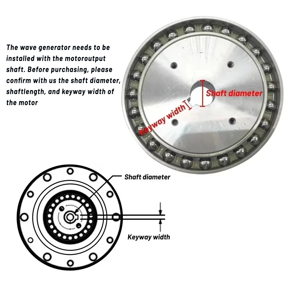 Cup Type Harmonic Drive With Flange Plate Harmonic Reducer Humanoid Robot Arm For Nema17 23 Step 40 60 80mm Flange Servo Motor