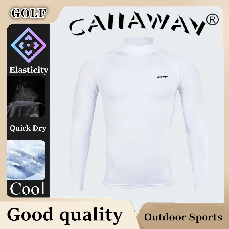 CAIIAWAV Golf Long sleeved Men\'s Clothing Bottom Shirt Sunscreen Top Long sleeved GOLF Men\'s Velvet