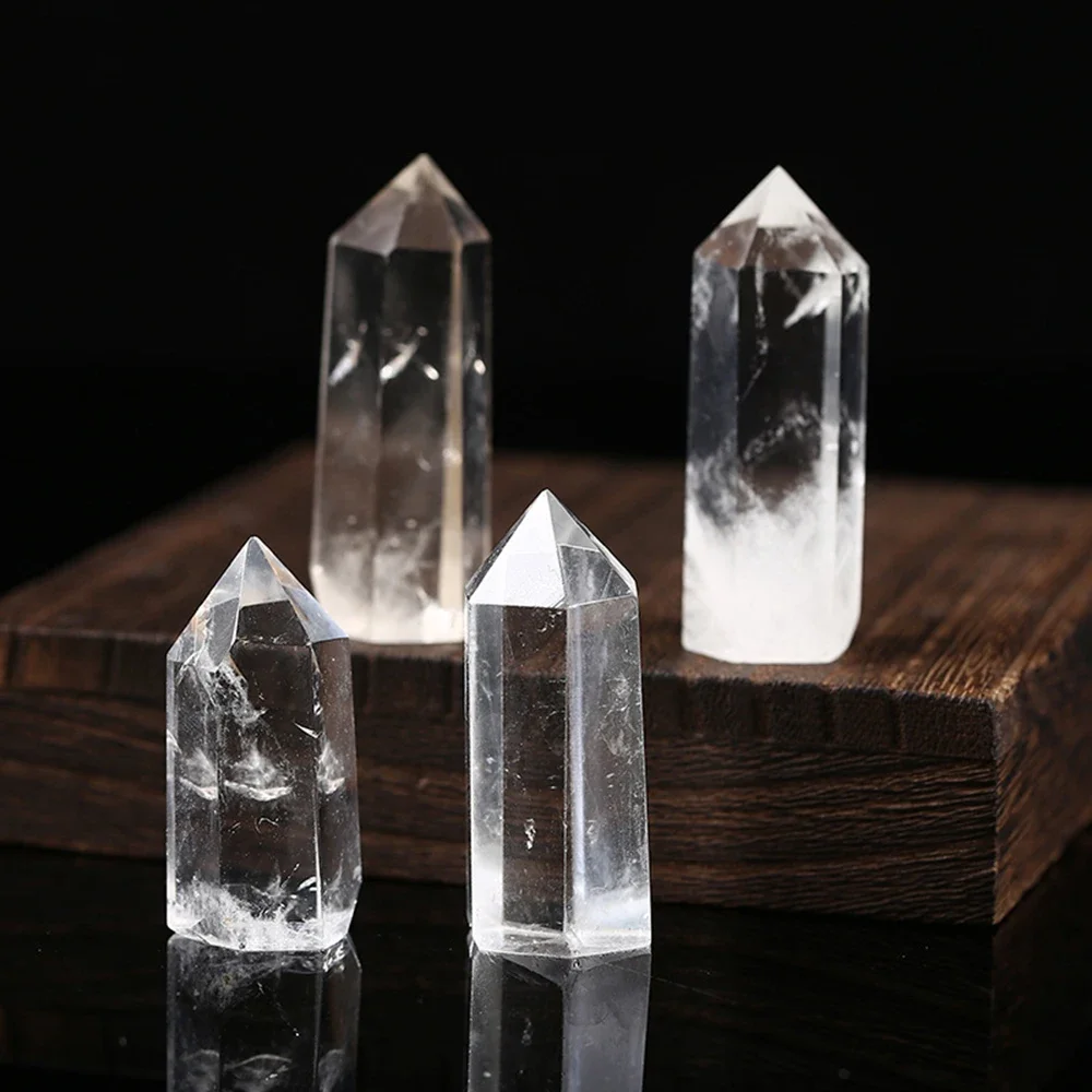 NEW Healing Crystal Wands  Clear Quartz Crystal Obelisk  | Polished 6 Faceted Reiki Chakra Meditation Therapy  Tarot Oracle