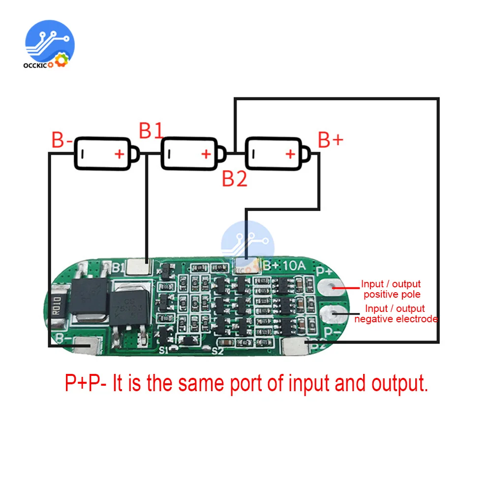 BMS 3S 10A 12V ładowarka akumulatorów litowych płyta ochronna do 18650 Li-ion akumulator do ładowania 11.1V-12.6V ze zrównoważonym