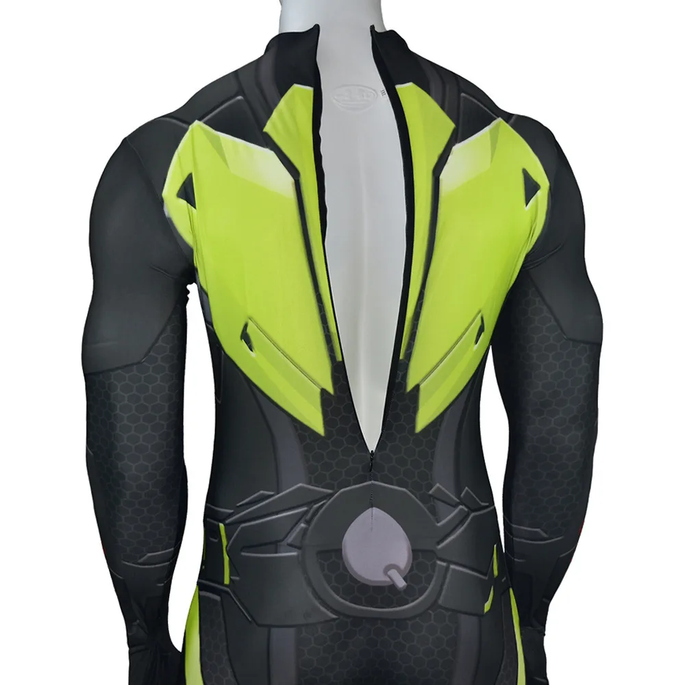 بدلة قفز سوداء لفيلم الهالوين كامين رايدر التأثيرية للرجال البالغين #4