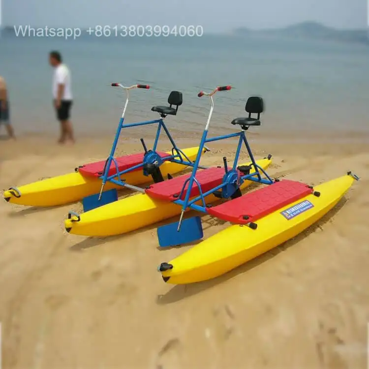 Bicicleta de agua de hélice de deportes marinos, barcos de Pedal inflables de PE, bicicleta de agua de resistencia en agua salada